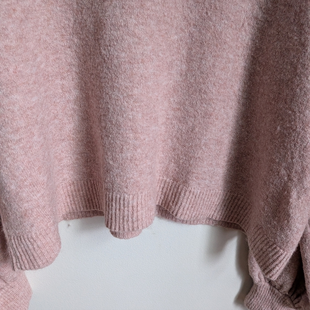 MADEWELL Cream Alpaca Puff Sleeves Dainty Knit Crewneck Sweater Size Large - Picture 4 of 12